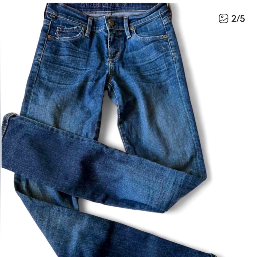Citizens Of Humanity Low Rise Skinny Leg Blue Jeans